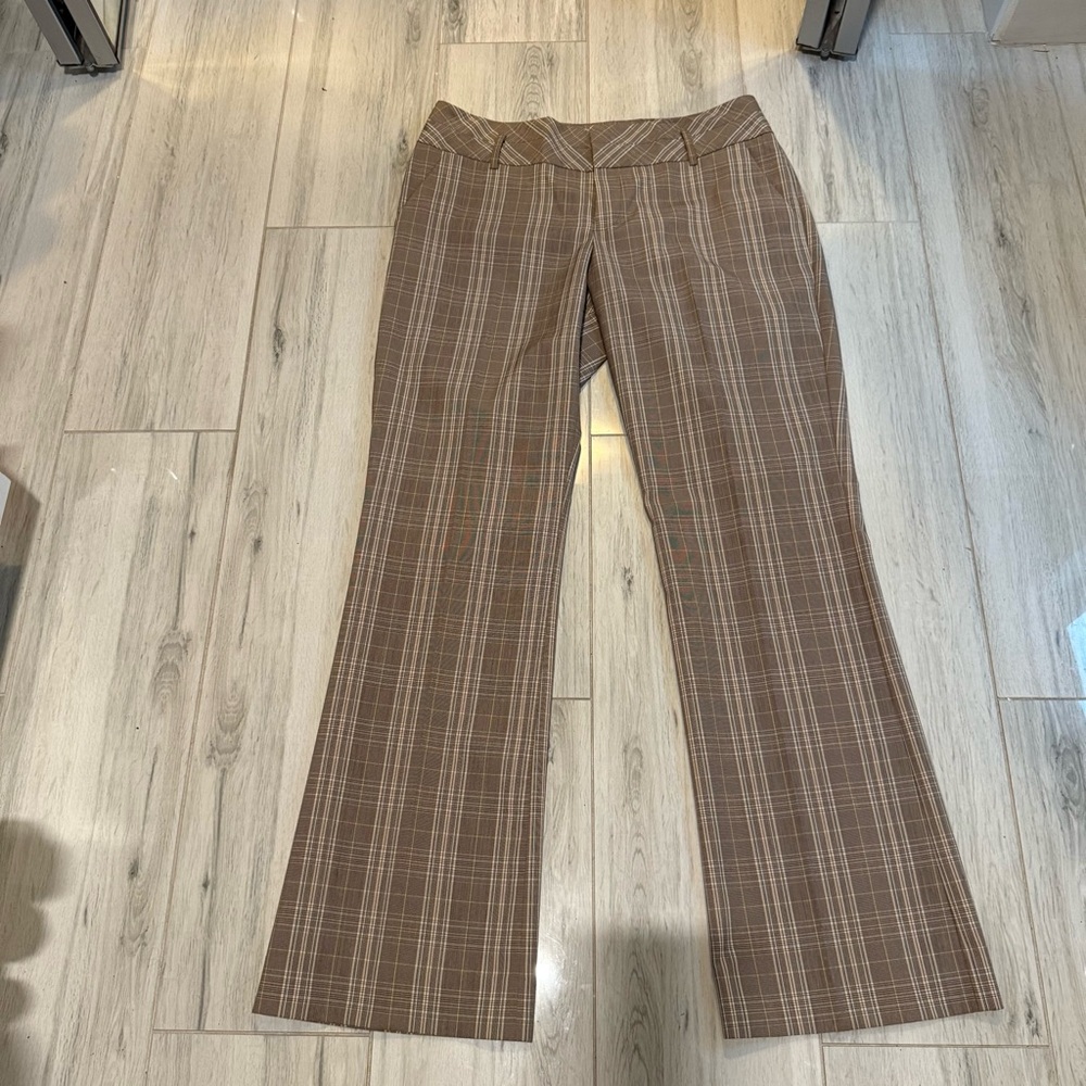Mossimo Supply Co. Brown Plaid Trousers